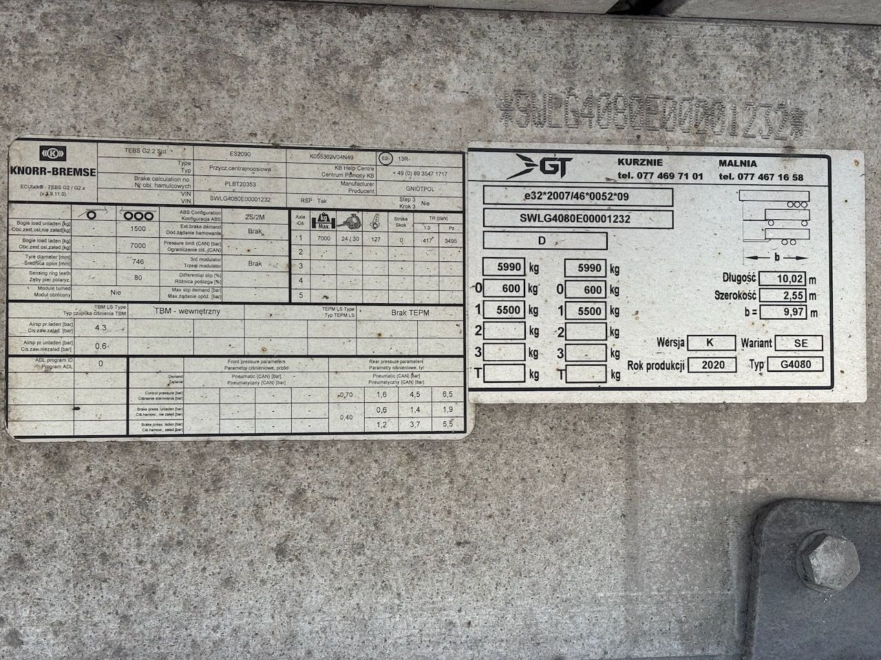 Fahrzeugabbildung Andere Gniotpol 1achs Jumbo/Pritschenanhänger