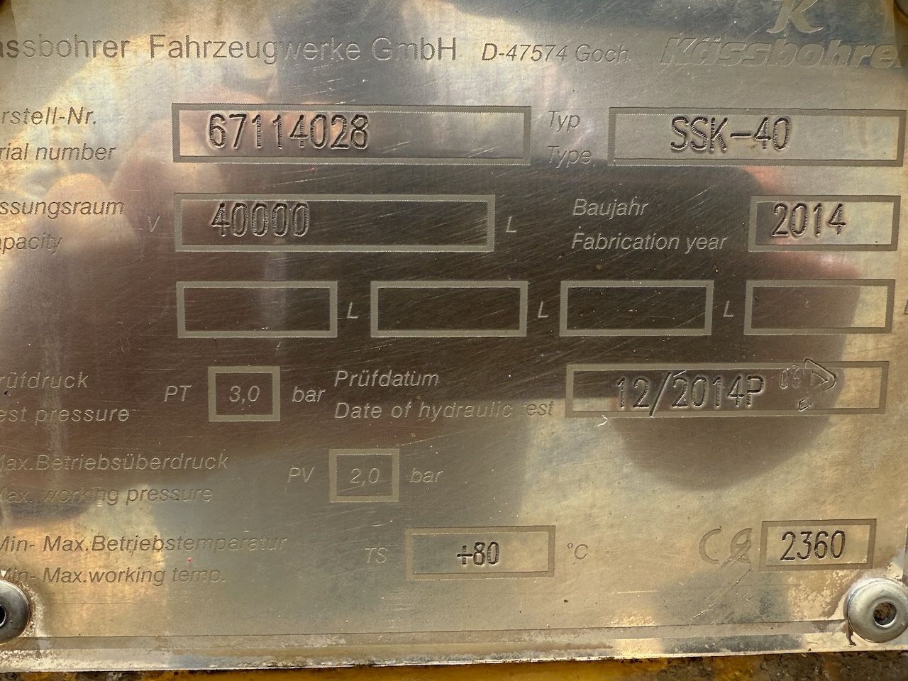 Fahrzeugabbildung Kässbohrer SSK 40 Lebensmittel-Kippsilo