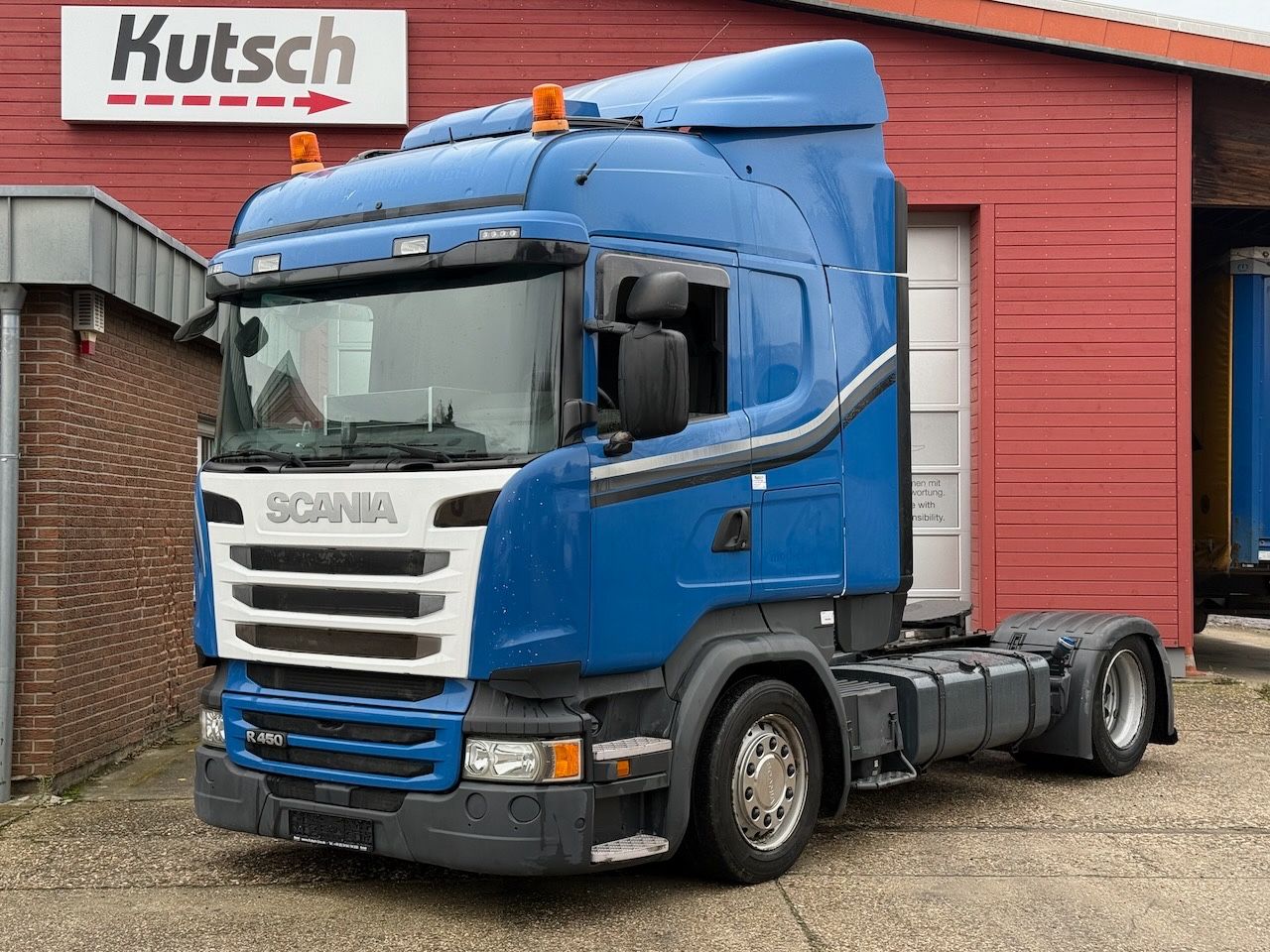 Scania R450 Lowliner,  Hubsattelkupplung, Retarder