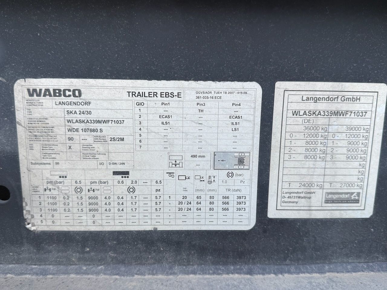 Fahrzeugabbildung Langendorf 32m Alu - Mulde, Camaro elektr.