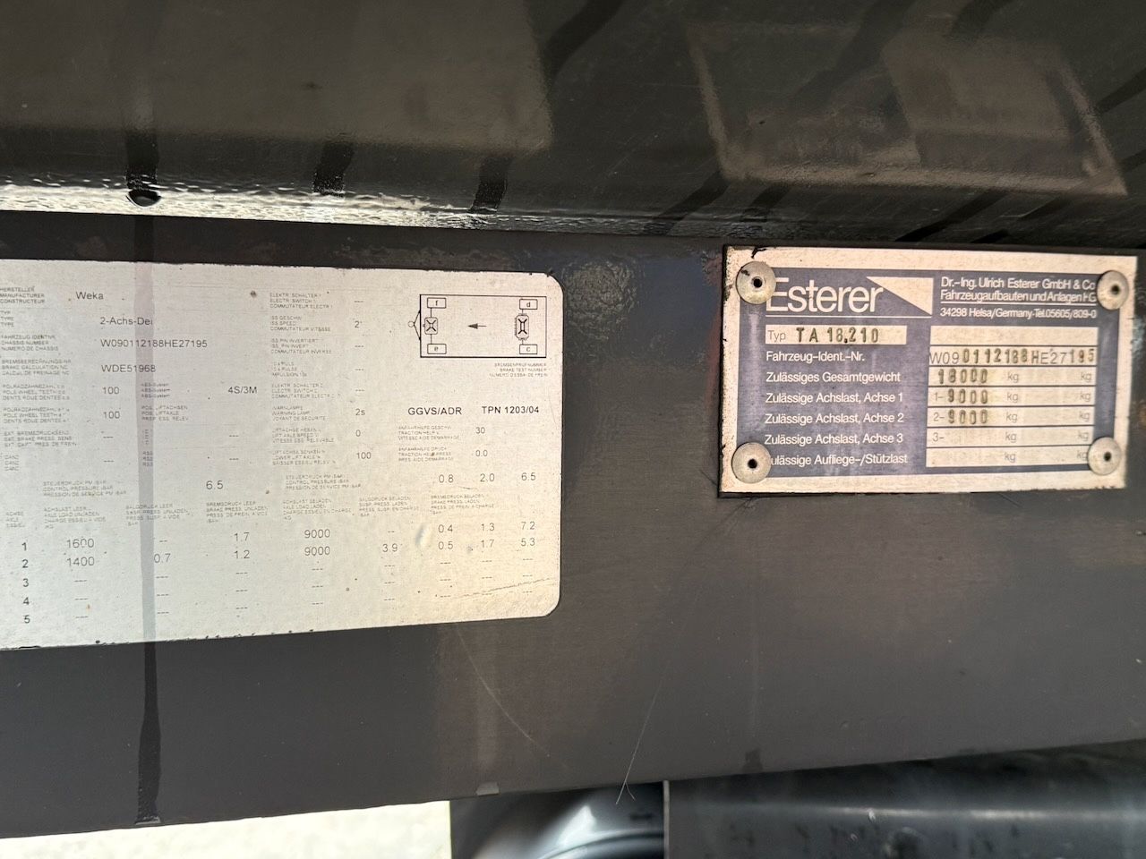 Fahrzeugabbildung MAN TGA + Esterer Tankzug