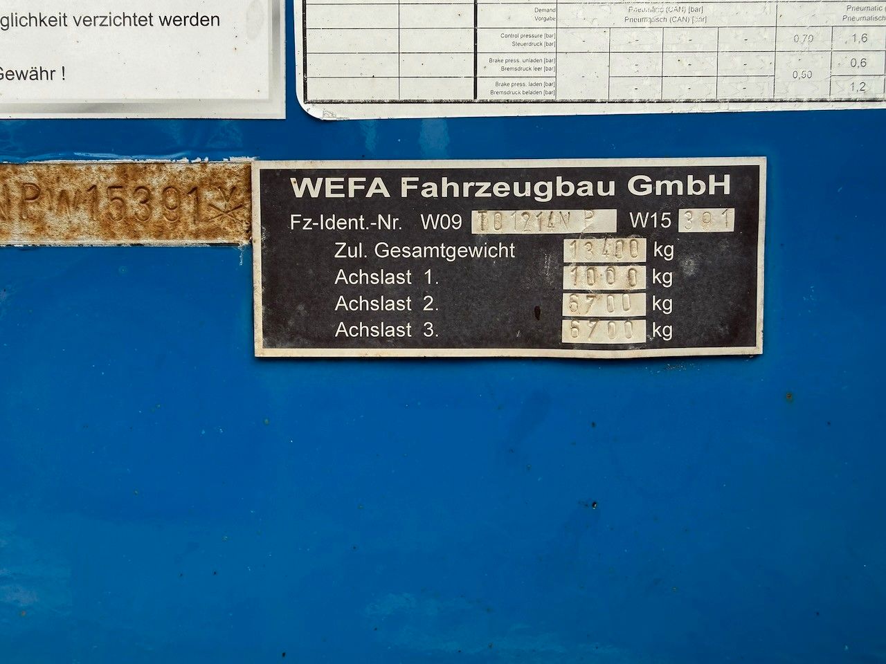 Fahrzeugabbildung Andere WEFA T 01 Tandem - Baustoffanhänger