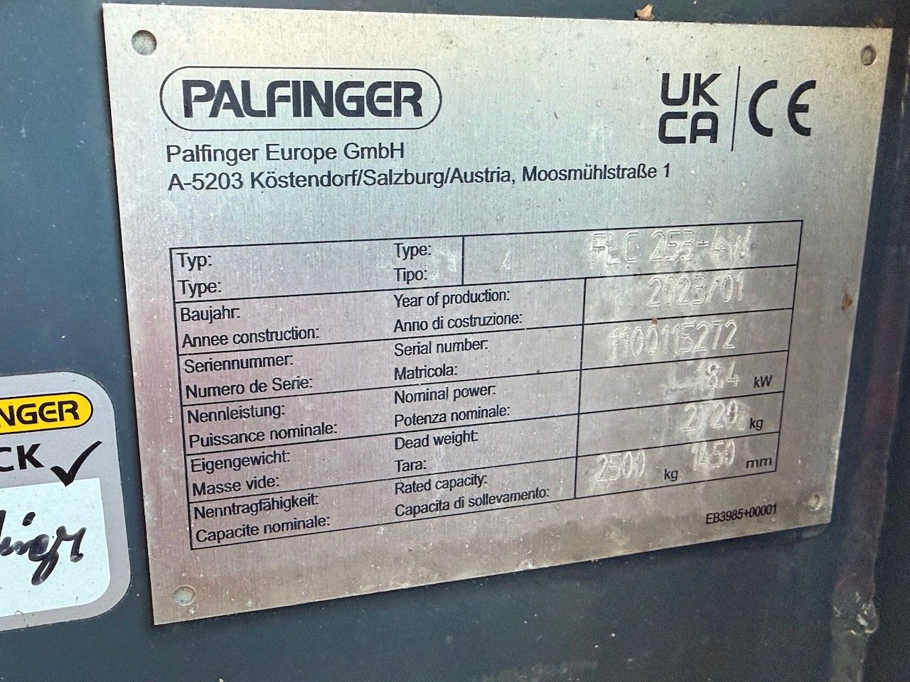 Fahrzeugabbildung Palfinger FLC 253 4 Wege Mitnahmestapler nur 113Bh